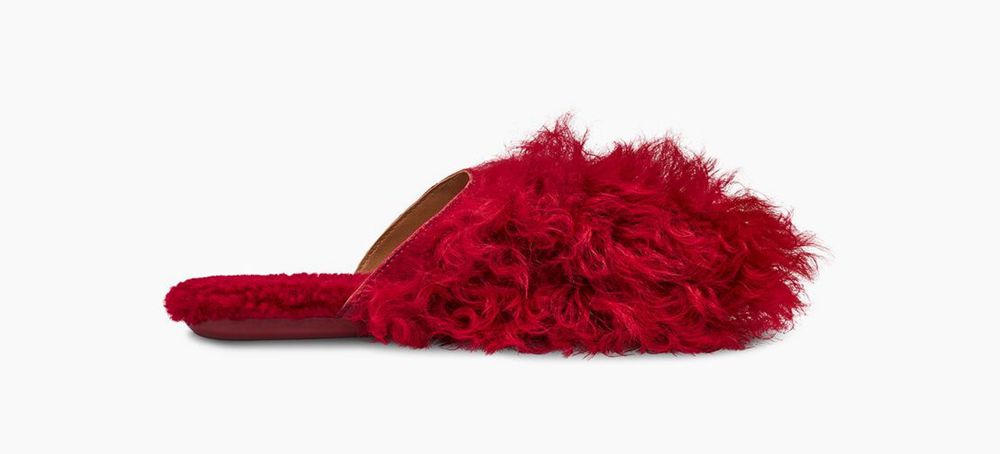 Ugg Moccasin Womens - Ugg X Molly Goddard Deep Red - 792ADRPCK